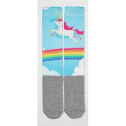 USG Happy Print Soft Socks -Weatherbeeta Store US3000 KL.USG Happy.Print .Socks Rainbow.Unicorn Front