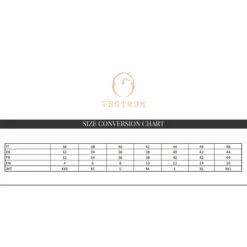 Vestrum Women's Camaiore Short Sleeve Show Shirt -Weatherbeeta Store Vestrum.Ladies.Size .Conversion.Guide