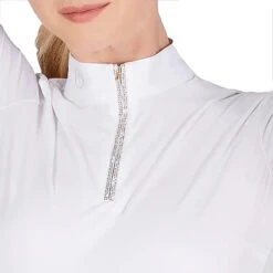 Vestrum Women's Manarola Short Sleeve Show Shirt 14 Vestrum Women's Manarola Short Sleeve Show Shirt -Weatherbeeta Store Vestrum Manarola.SS .Show .Shirt White Zipper