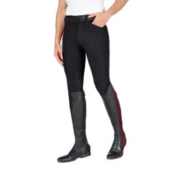 Vestrum Men's San Diego Knee Patch Breeches -Weatherbeeta Store Vestrum San.Diego .Knee .Grip .Breech Black Front