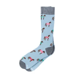 Wild Attire Inc. Horsin' Around Carded Cotton Socks -Weatherbeeta Store Wild.Attire.Inc pale blue carded cotton horsin around 01