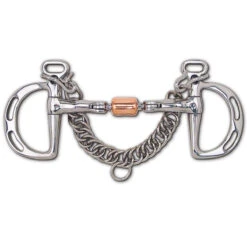 Stainless Steel 3-Piece Snaffle With Copper Roller Uxeter Kimberwick
