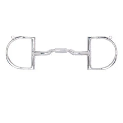 Myler 3 3/8" Medium Dee With Hooks With Low Port Comfort Snaffle MB 04