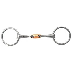 Weatherbeeta JP Korsteel Stainless Steel Copper Oval Link Loose Ring Snaffle Bit