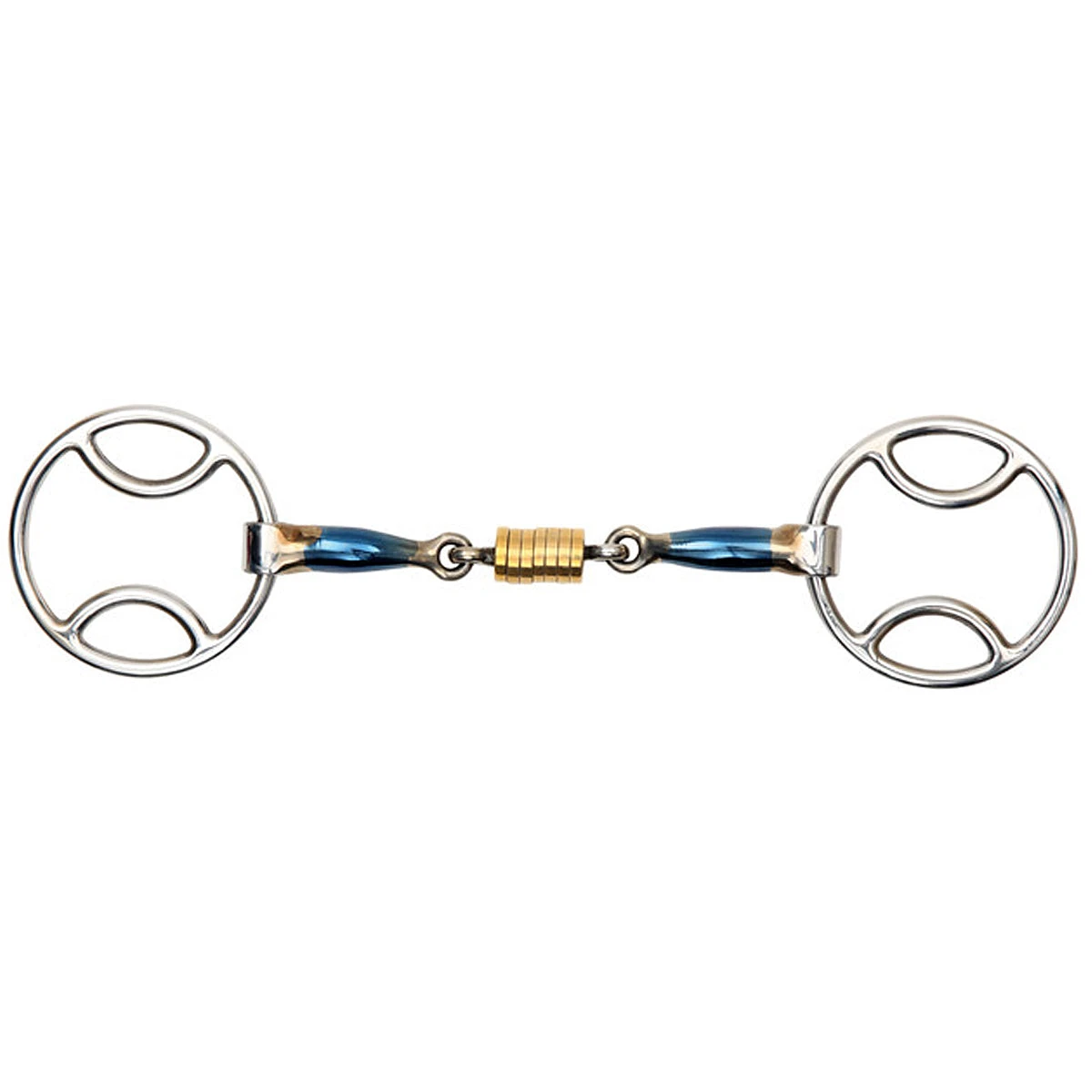 Shires Blue Sweet Iron Bevel With Roller Link Bit 3 Shires Blue Sweet Iron Bevel With Roller Link Bit