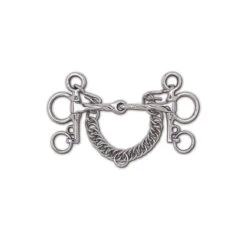 Toklat Stainless Steel Slow Twist Snaffle Tom Thumb Pelham - 3 3/4" Cheek