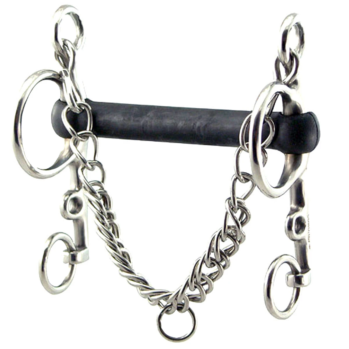 Coronet Flexible Rubber Mullen Mouth Pelham Bit 3 Coronet Flexible Rubber Mullen Mouth Pelham Bit