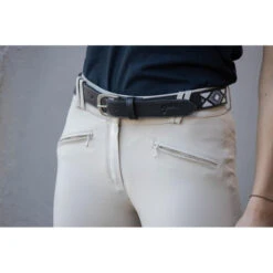 Penelope Pearl Belt -Weatherbeeta Store ceinture pearl noir blanc 2