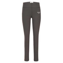TuffRider Children's Ventilated Schooling Tights -Weatherbeeta Store charcoal neonpeach2 56238.1583525669.1280.1280