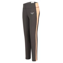 TuffRider Children's Ventilated Schooling Tights -Weatherbeeta Store charcoal neonpeach 04407.1583525669.1280.1280