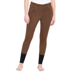 TuffRider Ladies Unifleece Pull-On Winter Breeches 30 TuffRider Ladies Unifleece Pull-On Winter Breeches -Weatherbeeta Store chocolate front 63315.1588623837.1280.1280