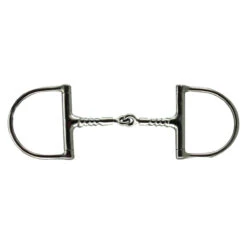 Pinchless Corkscrew Large Dee Ring Snaffle Bit