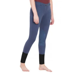 TuffRider Ladies Starter Lowrise Pull On Knee Patch Breeches -Weatherbeeta Store denim2 70246.1583511667.1280.1280