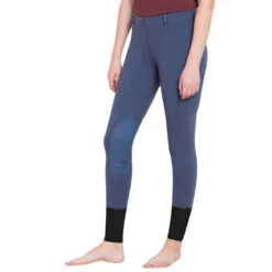 TuffRider Ladies Starter Lowrise Pull On Knee Patch Breeches -Weatherbeeta Store denim 25199.1583511667.1280.1280