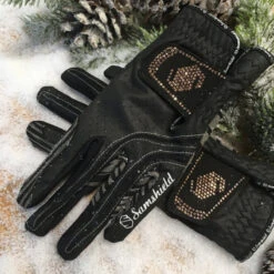 Samshield V Skin Swarovski Gloves- Rose Gold Crystals 12 Samshield V Skin Swarovski Gloves- Rose Gold Crystals -Weatherbeeta Store gloveblack 17806.1586355543.1280.1280