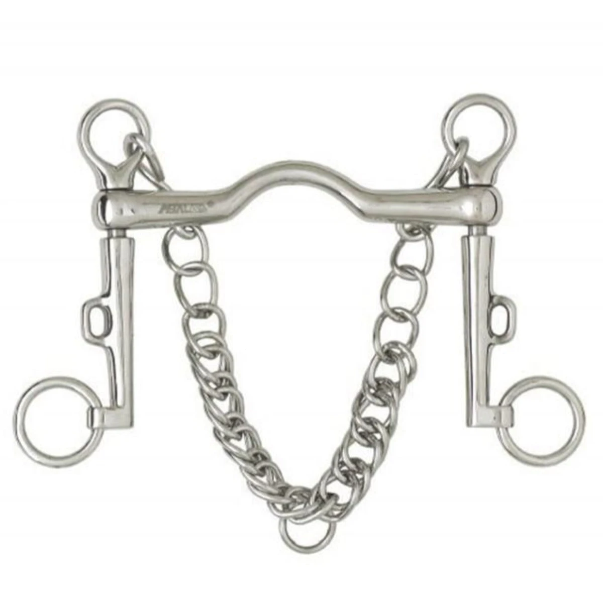 Centaur Stainless Steel Weymouth Curb Bit With 8cm Sliding Cheeks 3 Centaur Stainless Steel Weymouth Curb Bit With 8cm Sliding Cheeks