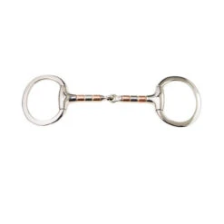 Weatherbeeta Korsteel Stainless Steel Copper And Steel Roller Mouth Eggbutt Snaffle Bit