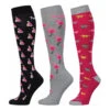 TuffRider Ladies Flamingo/Boat/Horse Knee Hi Socks -Weatherbeeta Store jpc tr ladies boat.flamingo.horse .socks 1