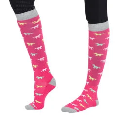 TuffRider Ladies Flamingo/Boat/Horse Knee Hi Socks 10 TuffRider Ladies Flamingo/Boat/Horse Knee Hi Socks -Weatherbeeta Store jpc tr ladies boat.flamingo.horse .socks 5