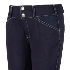 Equine Couture Children's Sportif Natasha Knee Patch Breeches -Weatherbeeta Store navy4 02378.1588624776.1280.1280