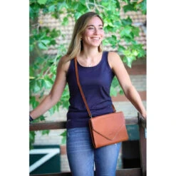 Penelope Laure Clutch -Weatherbeeta Store pochette laure cognac