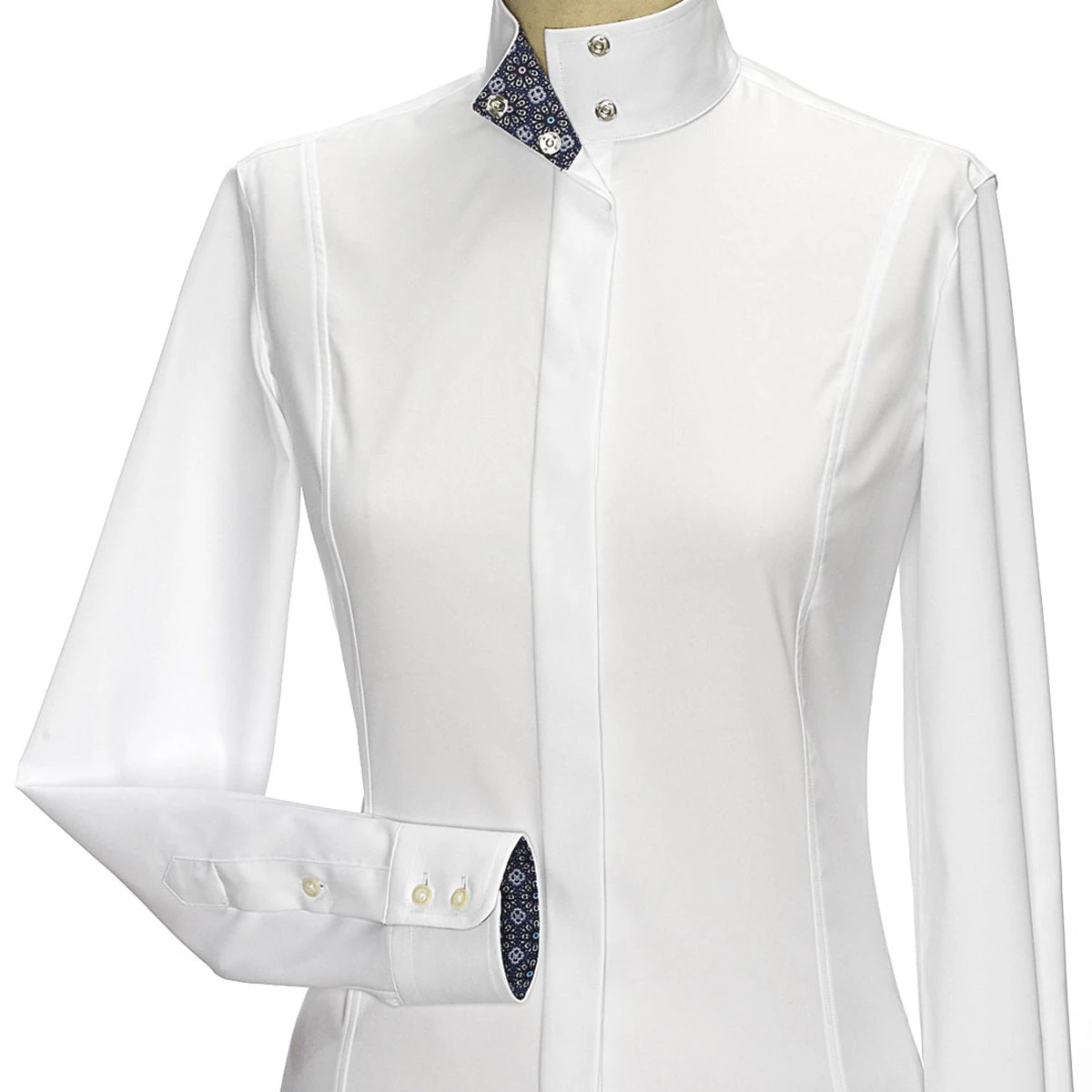 Essex Classics Ladies "Princess Flora" Fitted Style Straight Collar Long Sleeve Show Shirt 3 Essex Classics Ladies "Princess Flora" Fitted Style Straight Collar Long Sleeve Show Shirt