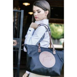 Tucker Tweed Devon Day Bag -Weatherbeeta Store tucker tweed equestrian devon day bag hunter jumper on.model