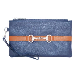 Tucker Tweed Equestrian Wellington Wristlet -Weatherbeeta Store tucker tweed the wellington wristlet leather handbags navy chestnut 6319ca05 d8ea 4078 9815 81a9fba0a043