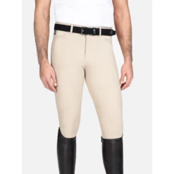 Equiline Men's Willow Knee Patch Breeches -Weatherbeeta Store willowbeige